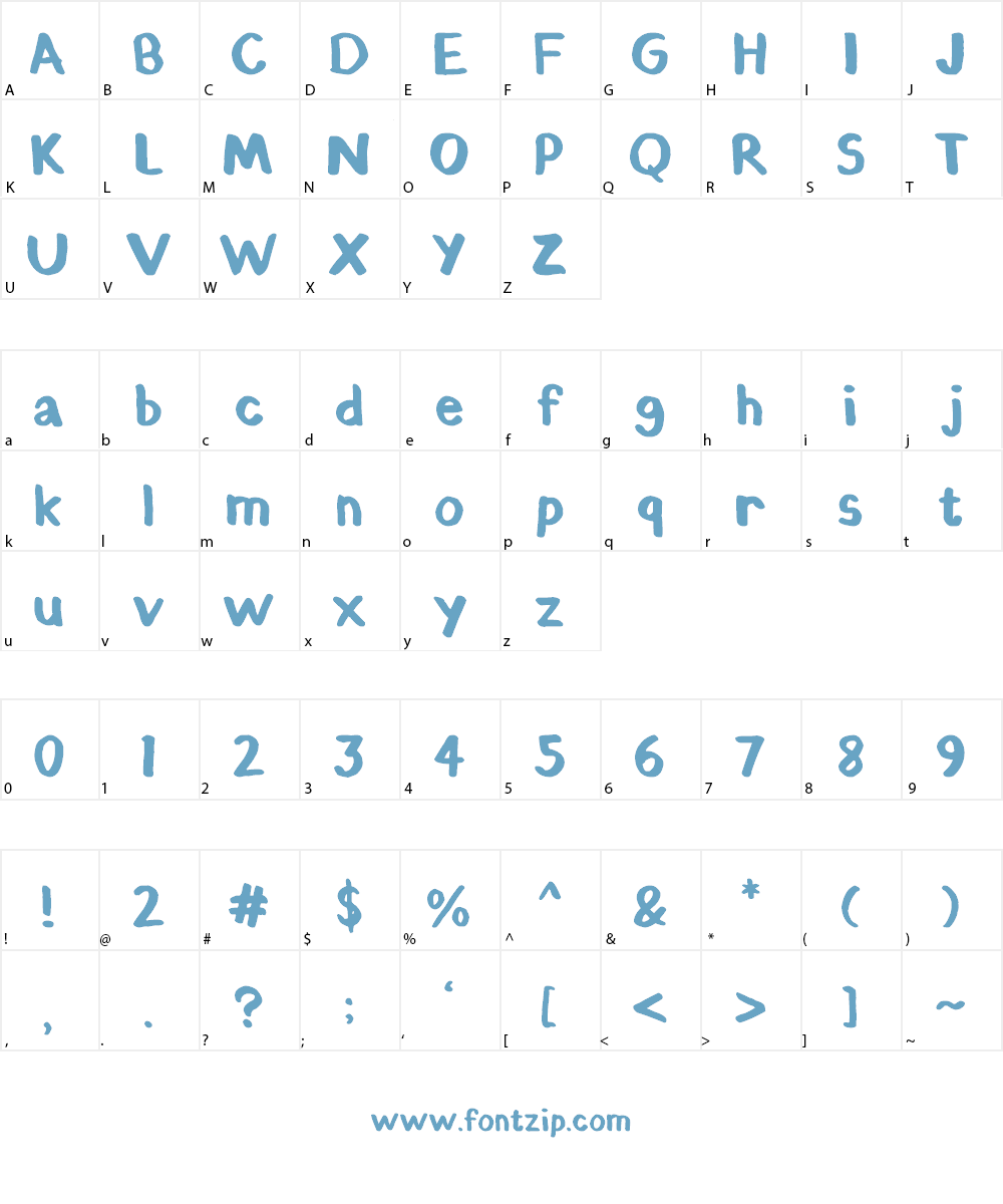 Chunky Felt Font Character